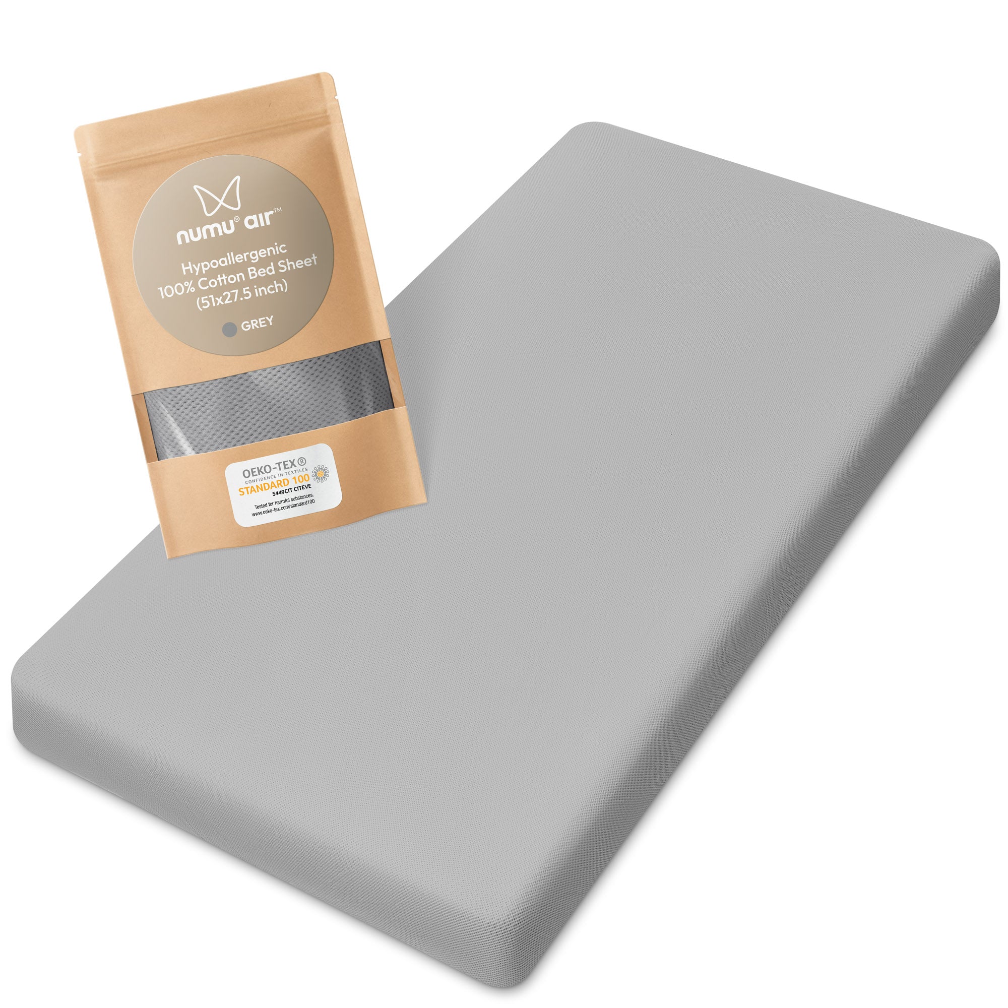 Gray breathable bedsheet