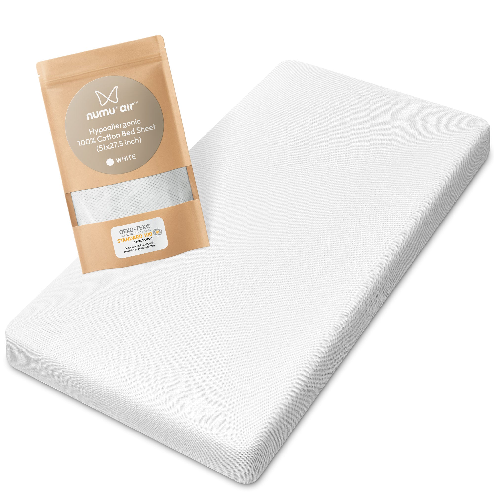 White breathable bedsheet