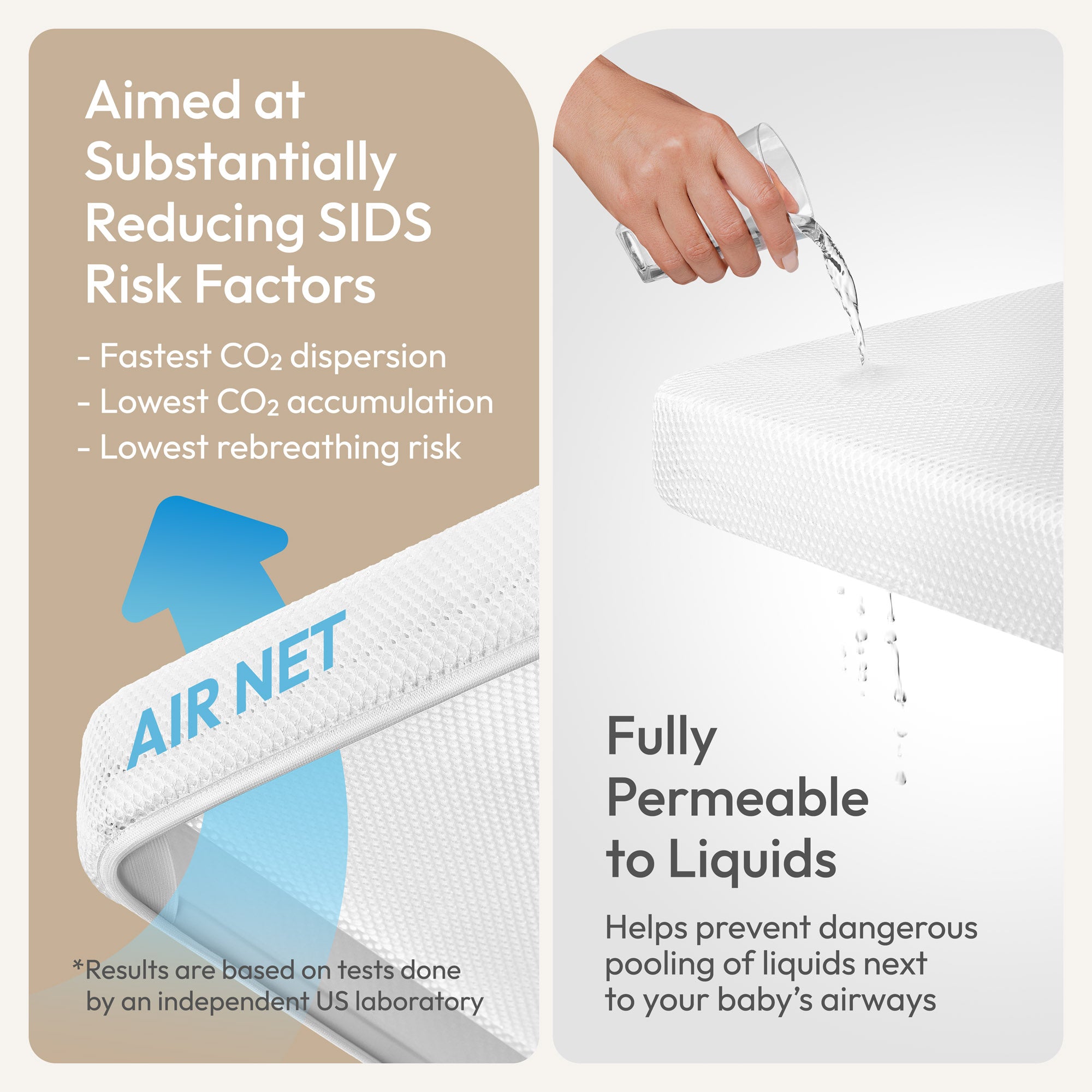 Substantially reducing SIDS risk. Safest. Choose the best from your baby. 