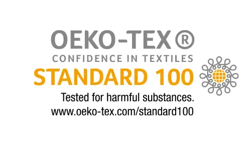 small logo of OEKO-TEX with Standard 100 mark