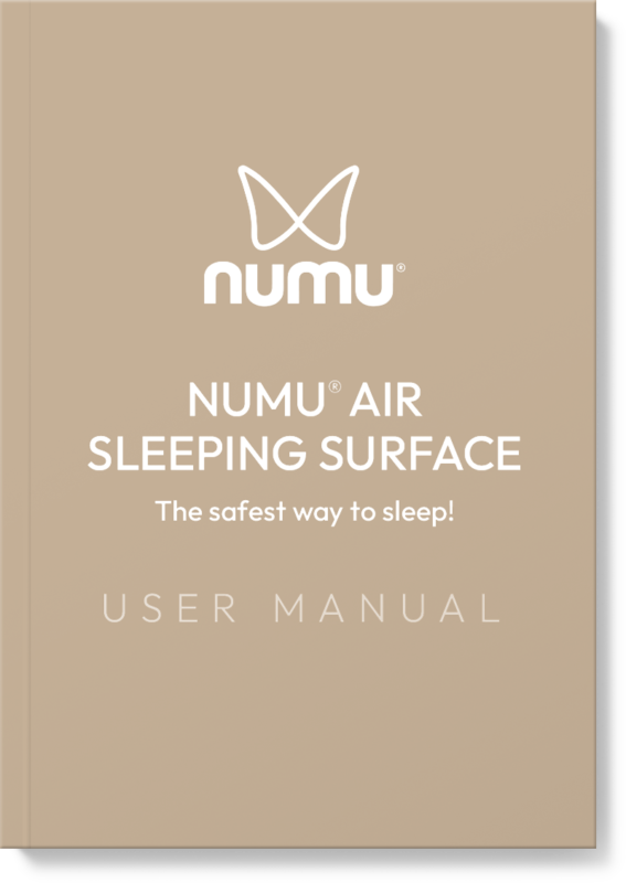 numu air sleeping surface user manual on transparent background